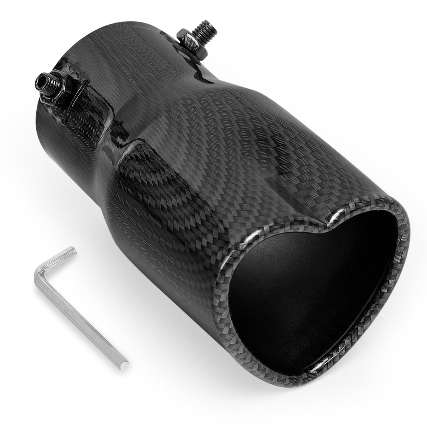 Rainbow Single Heart Shaped Exhaust Tip, 2.5" Clamp-On Tailpipe Tip