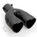 Carbon Fiber Style Dual Heart Shaped Exhaust Tip, 2.5