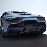 Carbon Fiber Style Single Heart Shaped Exhaust Tip, 2.5" Clamp-On Tailpipe Tip